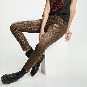 R13 Leopard Kate Skinny Jeans